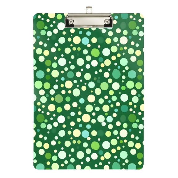 ALAZA Plastic Clipboard A4 Letter Size Decorative Clipboards for Students Women Men 9" x 12.5" Polka Dot