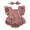 Pink, variant on Gureui Toddler Baby Girls Christmas Outfits, Floral Printed Pattern Square Collar Sleeveless Romper + Headdress 2Pcs Princess Set