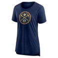 thumbnail image 2 of Women's Heather Navy Denver Nuggets Distressed Logo Tri-Blend T-Shirt, 2 of 3