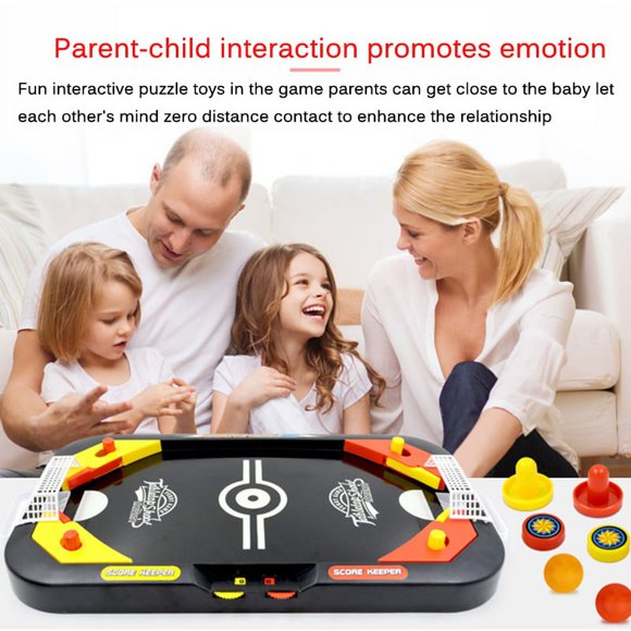 Desktop Battle 2 in 1 Ice Hockey Game Leisure Mini Air Hockey Table Children's Educational Interactive Toys Gift Indoor Sport