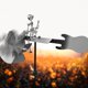 thumbnail image 4 of Molino de viento guitarrista de metal artesanal | Decoración de esculturas al aire libre | Hilandera artística de acero inoxidable resistente a la intemperie | Adorno de jardín musical | 32x15 cm, 4 of 6