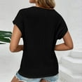 thumbnail image 7 of ZyeKqe Summer Tops for WomenCrochet Short Sleeve Shirts Hollow out Crewneck T Shirts Beach Vacation Top, 7 of 7