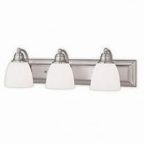 3 Light Bathroom Light in Traditional Style 24 inches Wide By 7 inches High-Brushed Nickel Finish Bailey Street Home 218-Bel-2120490