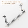 thumbnail image 4 of NOGIS 1 Pack Stainless Steel Over Door Towel Rack Bar Holders for Universal Fit on Over Cabinet Cupboard Doors, 4 of 6