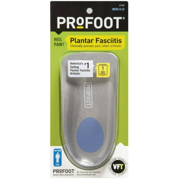 ProFoot Plantar Fasciitis Heel Insert Men's, 1 pair (Pack of 3