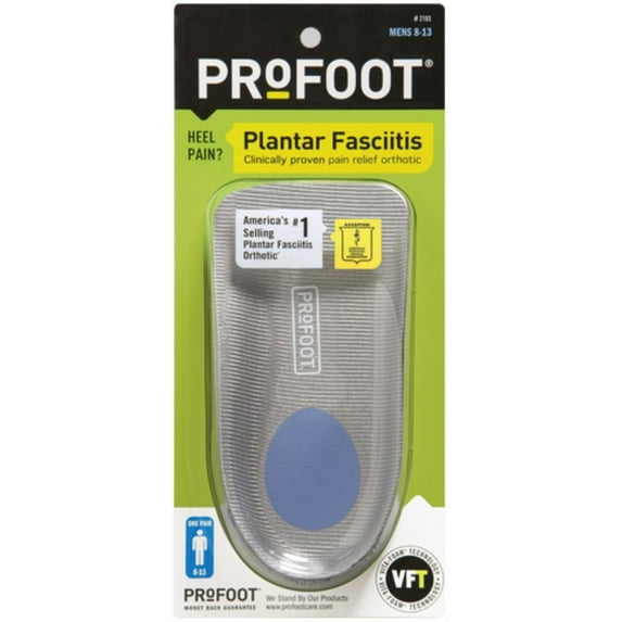 ProFoot Plantar Fasciitis Heel Insert Men's, 1 pair (Pack of 3)