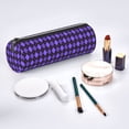 thumbnail image 2 of Disketp purple argyle Estuche Organizador de Lápices de Cuero, Estuche de Oficina con Cremallera para Bolígrafo y Lápiz, 2 of 6