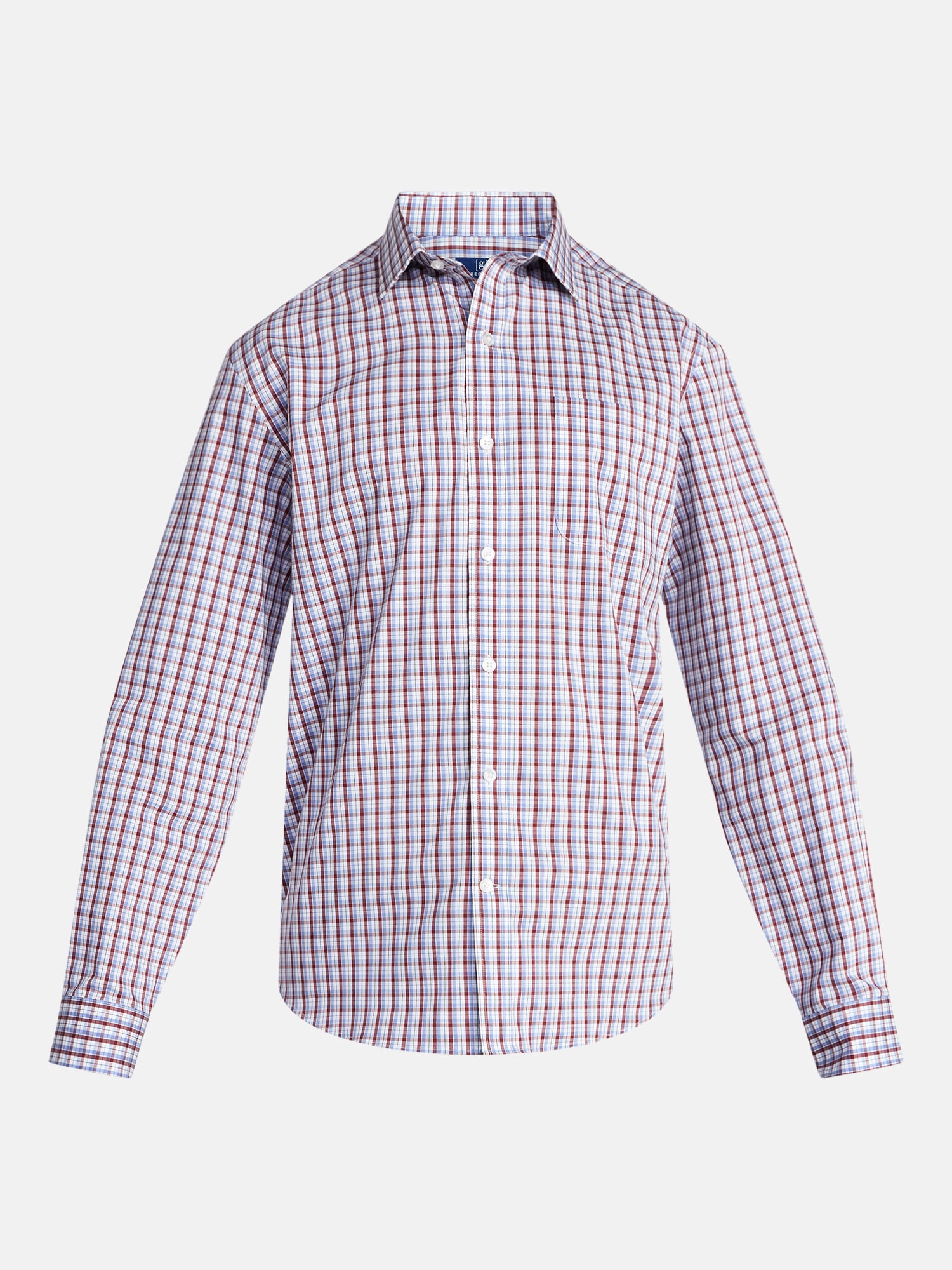 George Men's and Big Men's Classic Dress Shirt with Long Sleeves, Sizes S-3XL