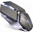 thumbnail image 1 of T12 Rechargeable Wireless Gaming Mouse, 2.4G Optical Silent Wireless Computer Mouse with Interchangeable LED Light Compatible with PC Laptop, 7 Button, 1 of 4