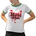 thumbnail image 2 of Mama Hen Ringer Tee Shirt Unisex Medium White/Kelly Green, 2 of 5