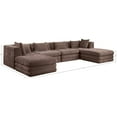 thumbnail image 5 of Meridian Furniture Stellar 152" Brown Chenille Fabric Upholstered 6Pc. Modular Sectional, 5 of 9