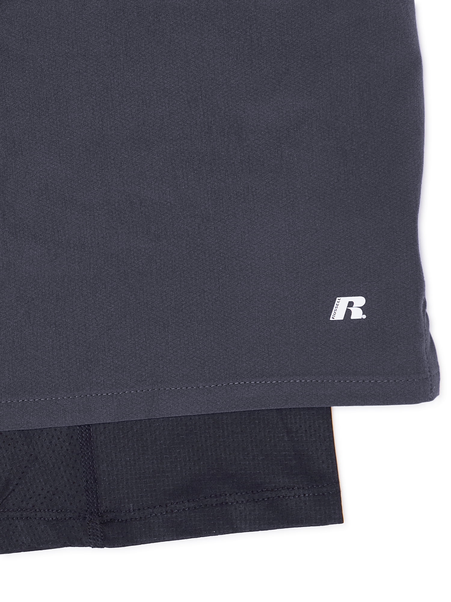 Russell Men's and Big Men's Active 2-in-1 Woven 9" Shorts with Liner, up to size 5XL