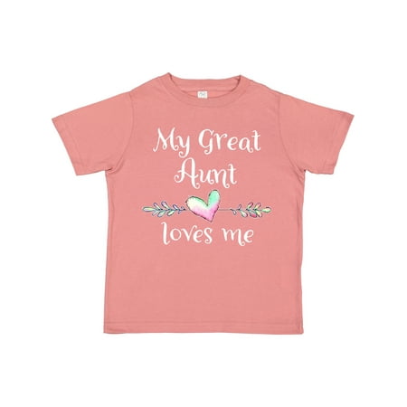 

Inktastic My Great Aunt Loves Me- Heart Gift Toddler Boy or Toddler Girl T-Shirt