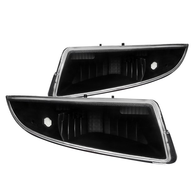 Spec D Tuning Black Housing Clear Lens Front Bumper Lights For 1993 2002 Chevy Camaro Turn Signal Lamps Left Right Pair Walmart Com