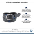 thumbnail image 5 of CTM Boy's Casual Basic Leather Belt, 5 of 5