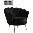 thumbnail image 1 of Meridian Furniture Chaise de Velours Noir Gardenia, 1 of 5