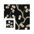 thumbnail image 7 of NextWall Ebony & Gold Woodland Whimsy Peel and Stick Wallpaper - 20.9 in. W x 18 ft. L Roll, 7 of 7