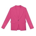 thumbnail image 4 of ZACPNCV Teen Girls Blazer Jacket Long Sleeve Solid Lapel Formal Suit Coat Casual Open Front Dress Tops with Inner Pocket Hot Pink 13-14 Years, 4 of 6