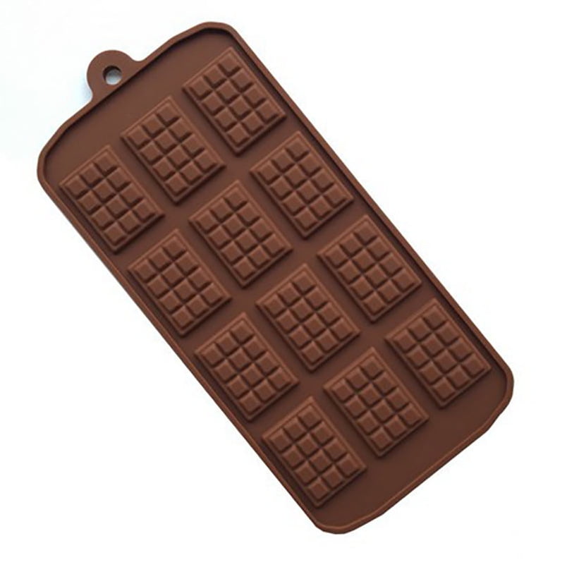 12-Cavity Cube Silicone Cake Decorating Candy Cookies Chocolate Baking Mould 