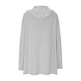 thumbnail image 6 of BADHUB Women's Swimsuit Cover Ups UPF 50+ Sun Protection Long Jacket Lightweight SPF Long Hoodie Beach Jacket 2025 New S-2XL Gray, 6 of 9