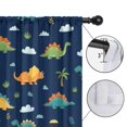 thumbnail image 4 of Blackout Kids Curtains,Dark Blue Dinosaurs Palms Clouds Pattern Childrens Insulated Curtains Set Of 2,Bedroom Essentials,Toddler Room Decor 42"x84", 4 of 5