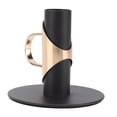thumbnail image 6 of Vintage Home Decor Antique Black Gold Wrought Iron Candle Stand with Handle, 6 of 8