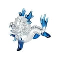thumbnail image 1 of Figura de dragón de cristal, estatua de dragón de pie, mini arte chino, animal realista azul, 1 of 9