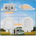 thumbnail image 5 of 2 Pack of IP68 Waterproof Solar Cable Entry Gland by , Weather Resistant Dual Cable Entry Housing for Solar Panels of RV, Caravan, Marine, Boat, Cabin, White White ef of 2 pk White ef of 2 pk, 5 of 5