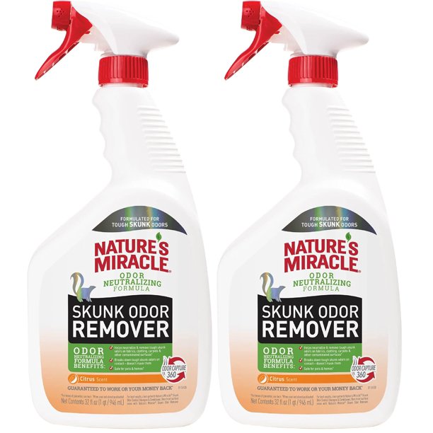 Eliminador de olores Skunk Nature's Miracle 32 ml (paquete de 2)