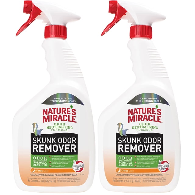 Eliminador de olores Skunk Nature's Miracle 32 ml (paquete de 2)