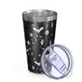 thumbnail image 2 of 16oz Tumblers Black White Gothic Hand Bat Eye Pattern Stainless Steel Vacuum Insulated Double Wall Travel Tumbler Cups Mug with Lid and Straw,Cleaning Brush for Coffee,Tea, 2 of 4