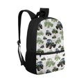 thumbnail image 2 of HUIACONG White Tractor Pattern Backpack for Daily School Use Multi Compartment Wear‑Resistant Large Capacity for Elementary Middle School Kids, 2 of 6