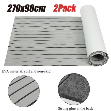 non skid adhesive boat marine self floor sheet flooring foam teak deck decking seam yacht 2pcs eva grey line thickness