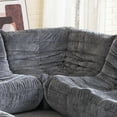 thumbnail image 4 of Congermom Bean Bag Chair, Memory Foam Bean Bag Chairs for Adults, Fireside Corner Chair Lazy Floor Corner Sofa for Living Room, Bedroom, Dorm, Office (GREY), 4 of 7