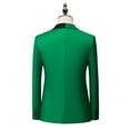 thumbnail image 2 of Qiggri Men's Dancing Party Performance Costumes Fashionable Color Block Personality Pocket Casual Cool One Button Suit Jacket, 2 of 2