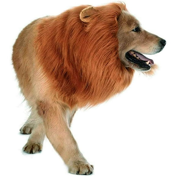 Dog Lion Mane,Pet Cat Lion Mane Wig Costumes with Ears,Adjustable Fancy Lion Hair for Halloween Costume (Dog Lion)