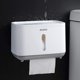 thumbnail image 4 of Portarrollos de pared para papel higiénico JAMW con estante de almacenamiento autoadhesivo negro, 4 of 5