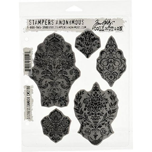 Tim Holtz Cling Stamps 7"X8.5"-Distress Damask