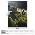 thumbnail image 4 of Fenyluxe Gothic Art Medieval Castle Throw Blanket for Couch Sofa Bed Office Travel Camping School, Flannel Blanket All Seasons Long-Lasting Bed Blanket 60x80in, 4 of 6