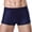 Blue, variant on Men Boxers Elastic Mid Waist Solid Color Ice Silk Mesh Seamless Soft Breathable U Convex Quick Dry Moisture-wicking Firm Stitching Men Underpants Underwear