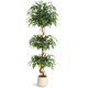 thumbnail image 1 of Yeshouse Ficus artificial con tronco de madera natural, ficus artificial en forma de espiral, planta artificial para oficina y hogar, decoración interior y exterior, 1 of 7