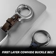 thumbnail image 6 of KRONDO Creative Metal Leather Key Chain Keychains Car Keyring Keychain Holder Gif, 6 of 7