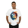 thumbnail image 5 of Unisex Heavy Cotton T-Shirt Colorful Yin Yang Symbol by Joel Lovett 001, 5 of 6