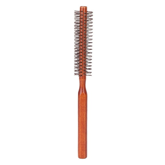 Round Styling Hair Brushes Curling Roller Hairbrush Roller Comb Small Wood Brush Unisex Blow Drying Home Use Makeup Comb Teasing Brush
