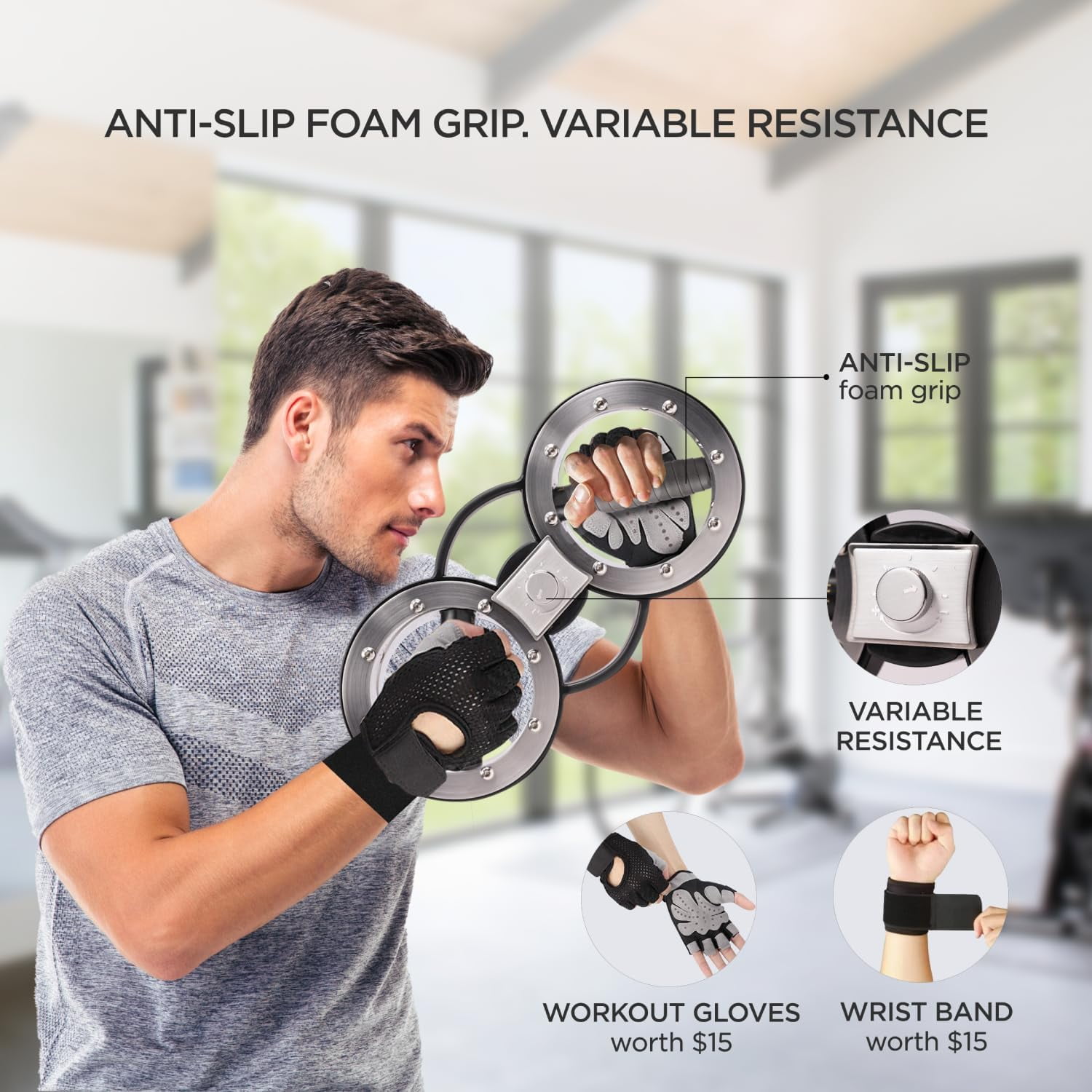 Boxing Gloves Men GYMAX Burn Machine, 12 Pounds Spinning Arm