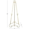 thumbnail image 5 of DecMode 23" x 68" Gold Metal Tall Adjustable Floor 3 Tier Scroll Easel, 1-Piece, 5 of 18
