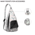 thumbnail image 3 of Paw Design Sling Backpack - Cute Cat Theme Shoulder Bag, Compact for Students & Fashionable Young People, 3 of 4