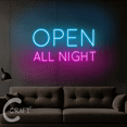 thumbnail image 4 of C-CRAFT Open All Night Neon Led Light Up 23 inch for Bar Pub Wall Decor, 4 of 5