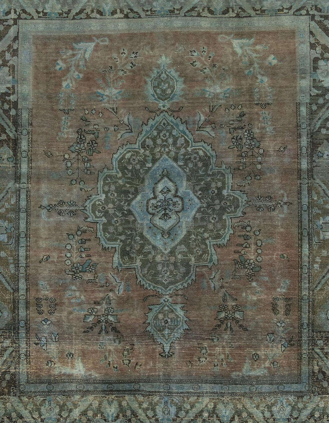 Ahgly Company Machine Washable Indoor Rectangle Abstract Army Green ...