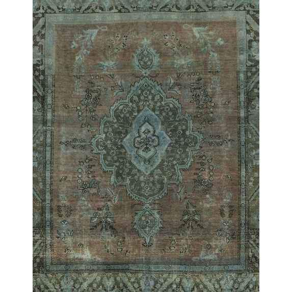 Ahgly Company Machine Washable Indoor Rectangle Abstract Army Green Area Rugs, 2' x 4'